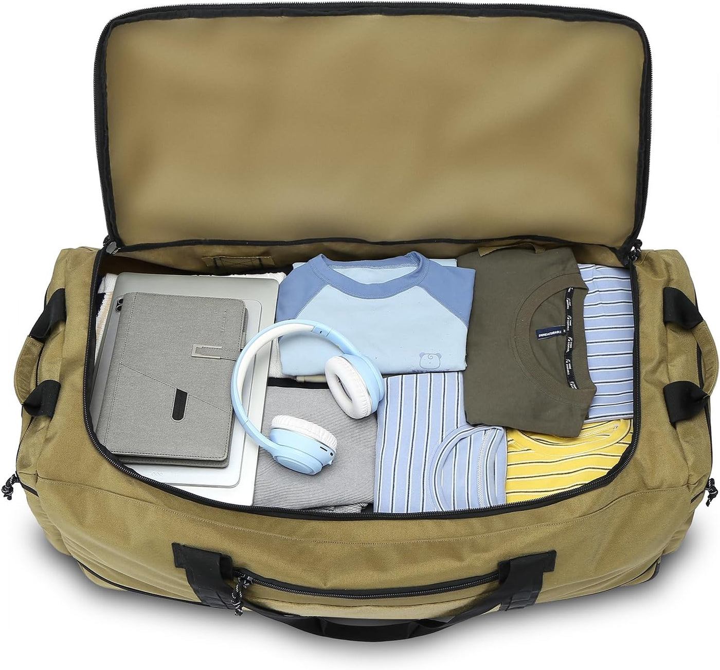 Laripwit Bolsa de Lona Plegable con Rueda Extra Grande 167L Expandi...