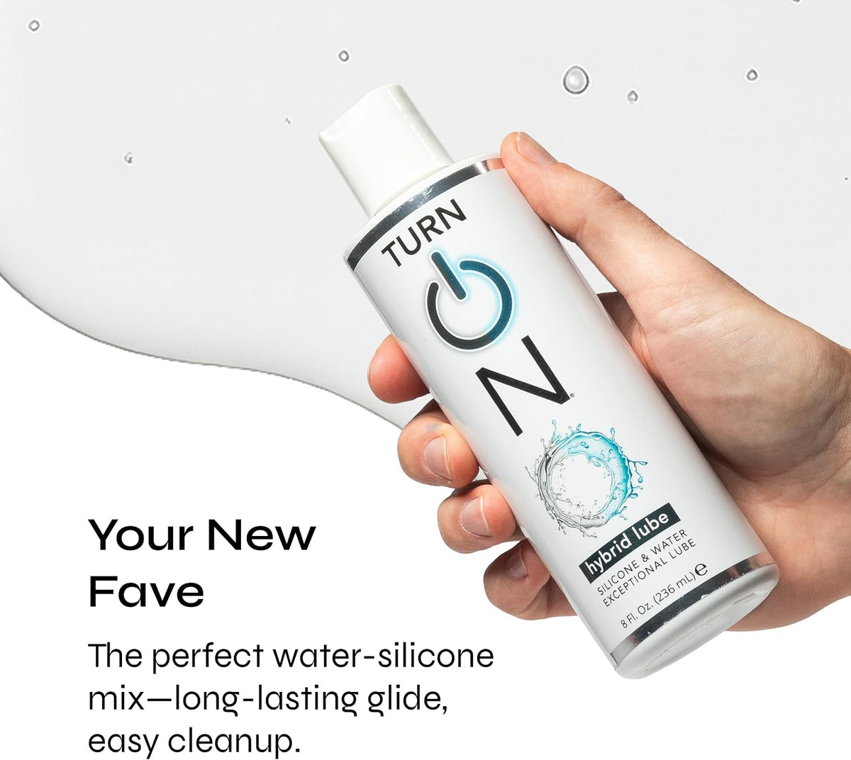 Turn On - Lubricante híbrido, mezcla de agua y silicona, deslizamie...