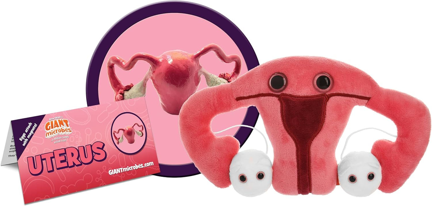 GIANT MICROBES Juguete de peluche de útero, regalos de histerectomí...