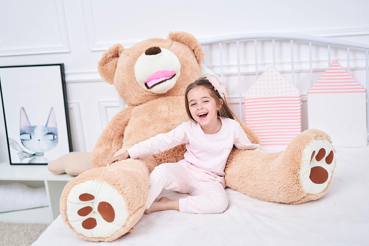 IKASA - Oso de peluche gigante, animales de juguete (Marrón, 63 pul...