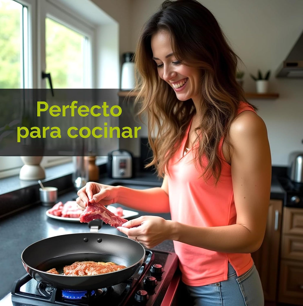 Utopia Kitchen Juego de sartenes antiadherentes, parte inferior de...