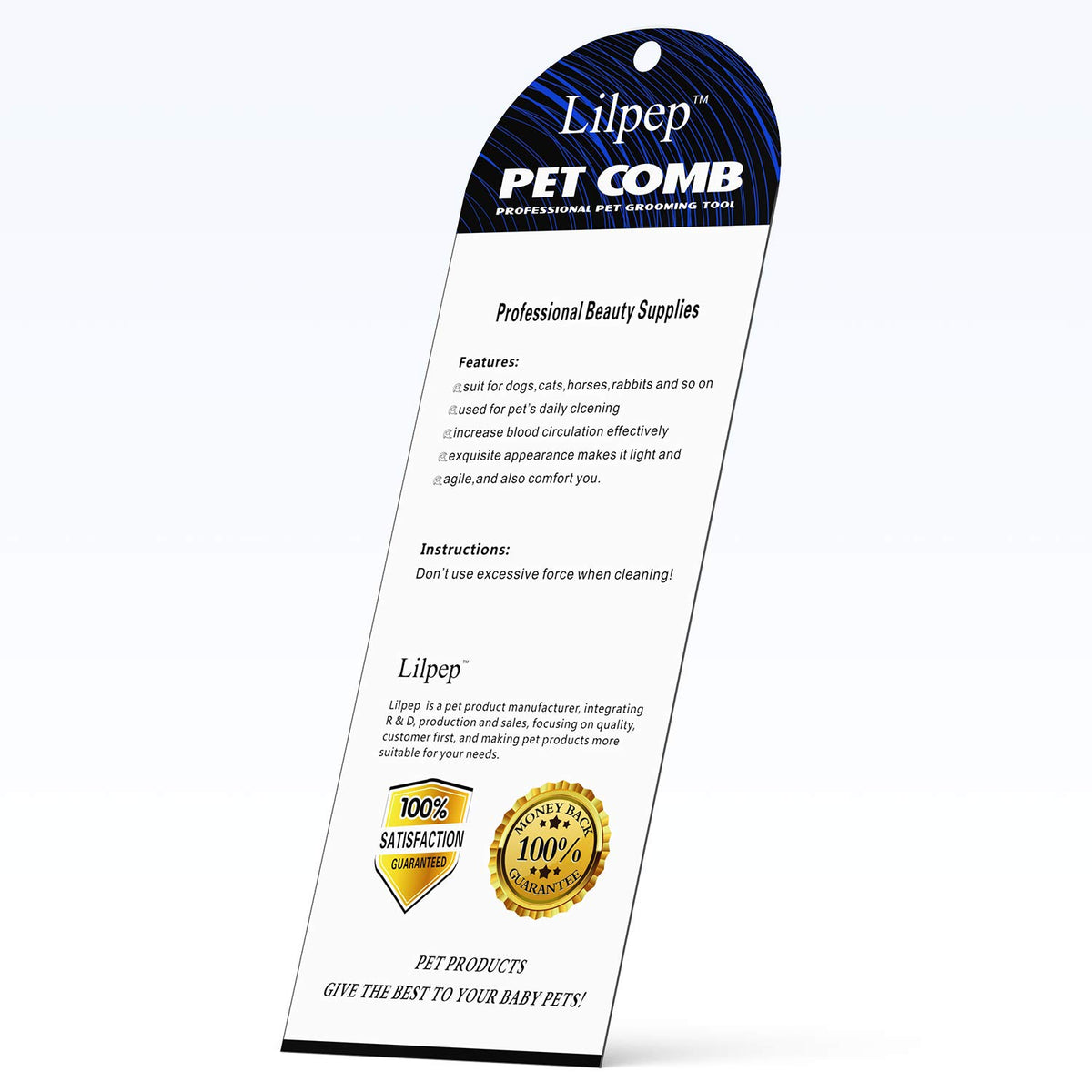 Lilpep 2 peines de metal de acero inoxidable para perros, para elim...