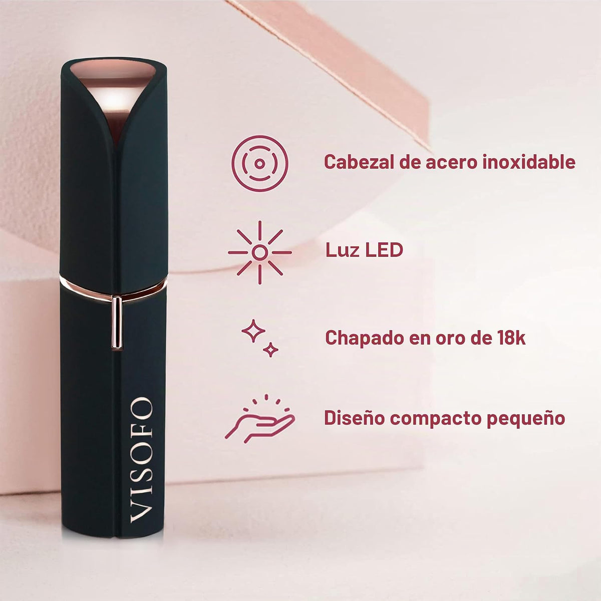 VISOFO Afeitadora facial para mujer, depilación facial, recortadora...