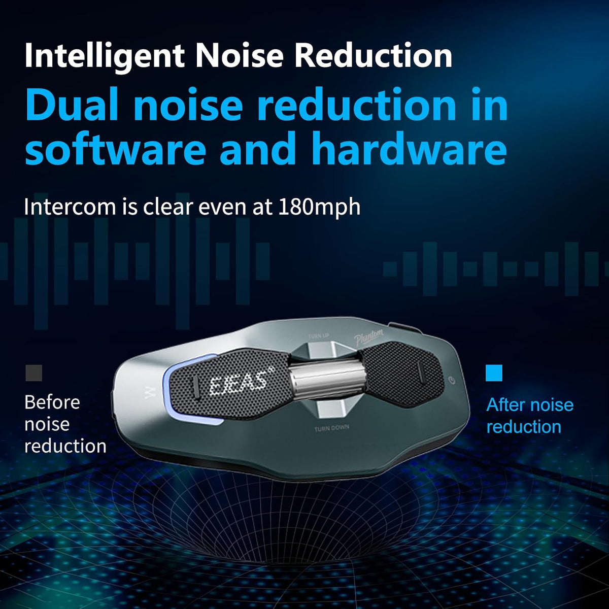 iSunergy X10 - Auriculares Bluetooth para casco de motocicleta, int...