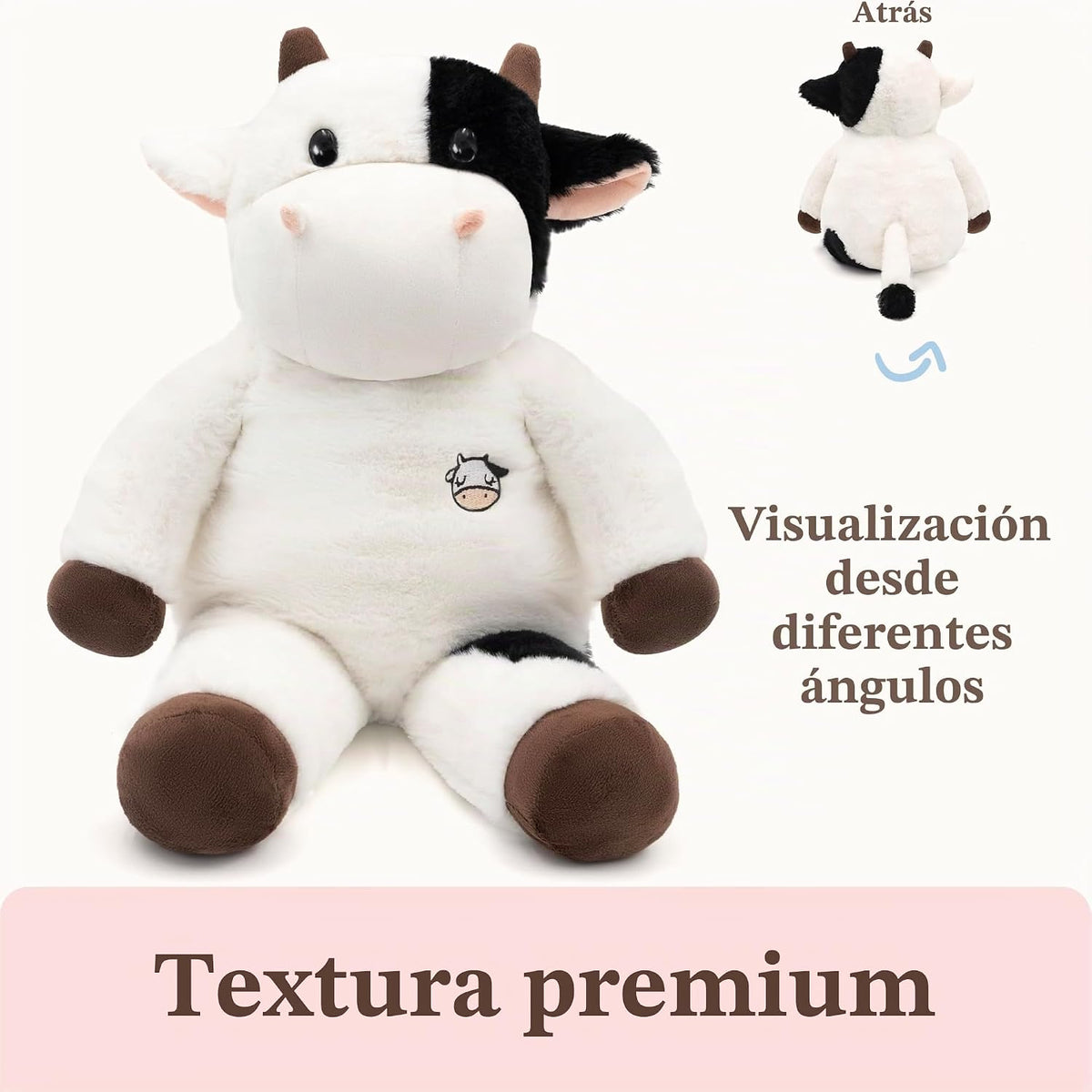 IKASA Juguete de peluche de vaca grande, 18 pulgadas, juguetes espo...