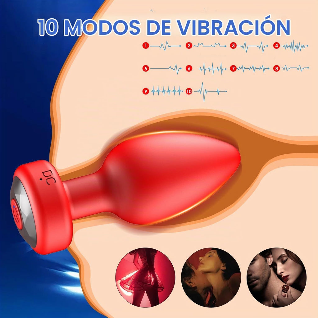 Vibrador de Juguetes Sexuales con Tapón Anal - Kit de Entrenamiento...