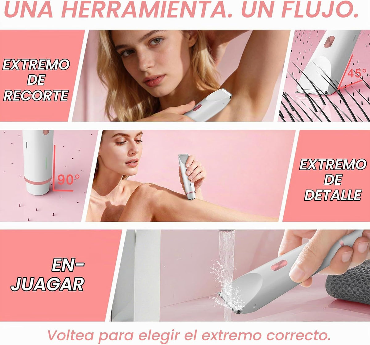 Fanovae Recortadora de bikini para mujer, maquinilla de afeitar elé...