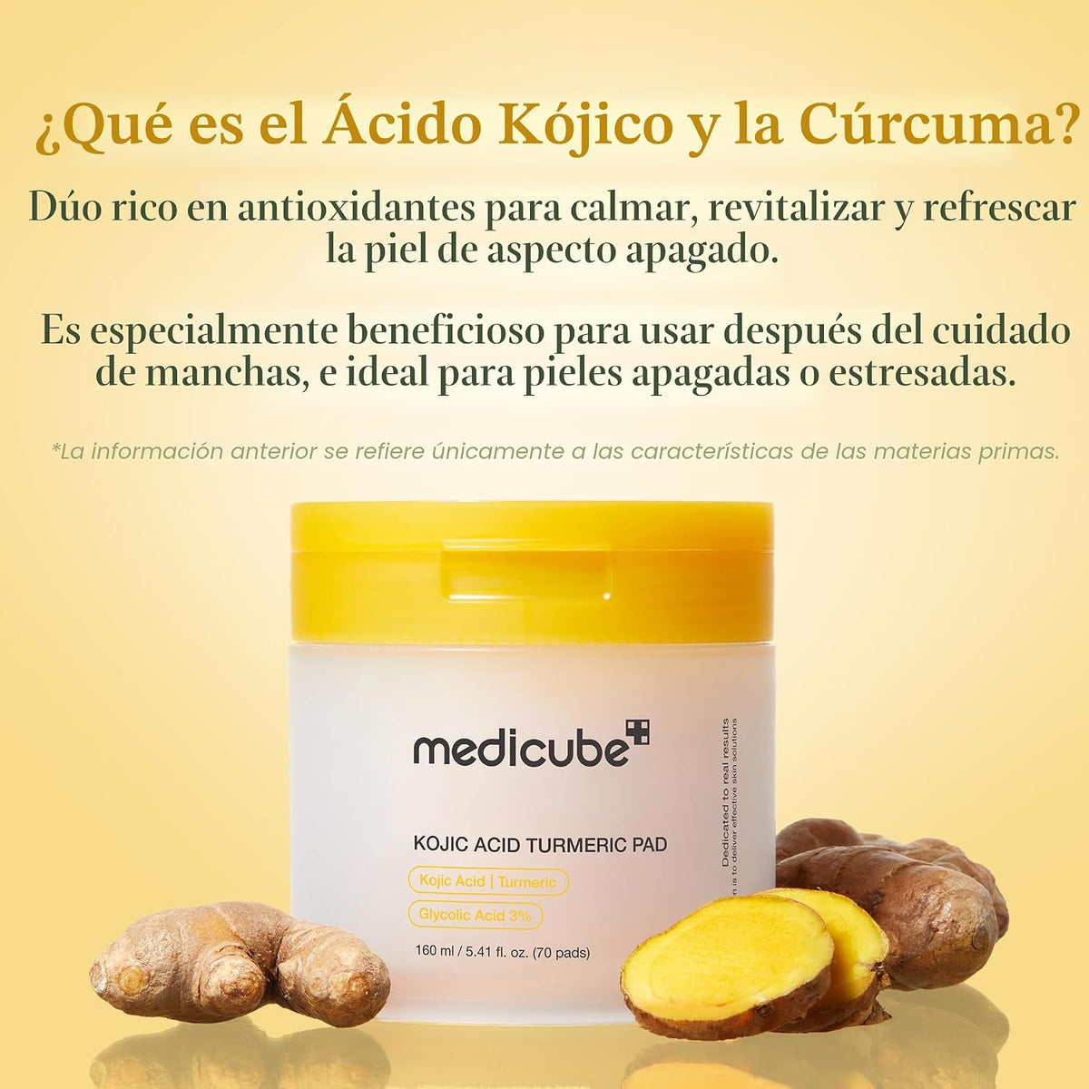 medicube Almohadillas de Tóner - Ácido Kójico y Cúrcuma