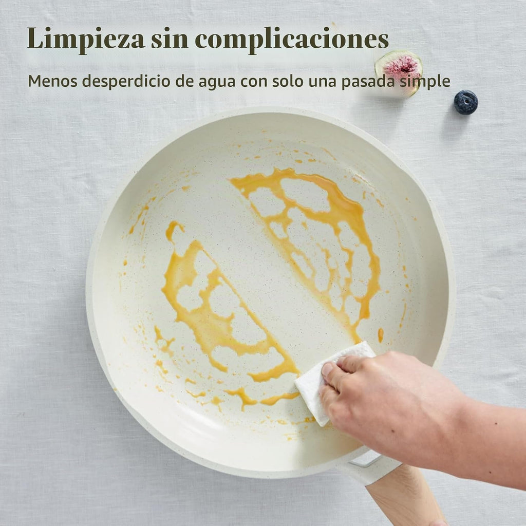 Juego de ollas y sartenes antiadherentes, no tóxicos, 22 piezas de...