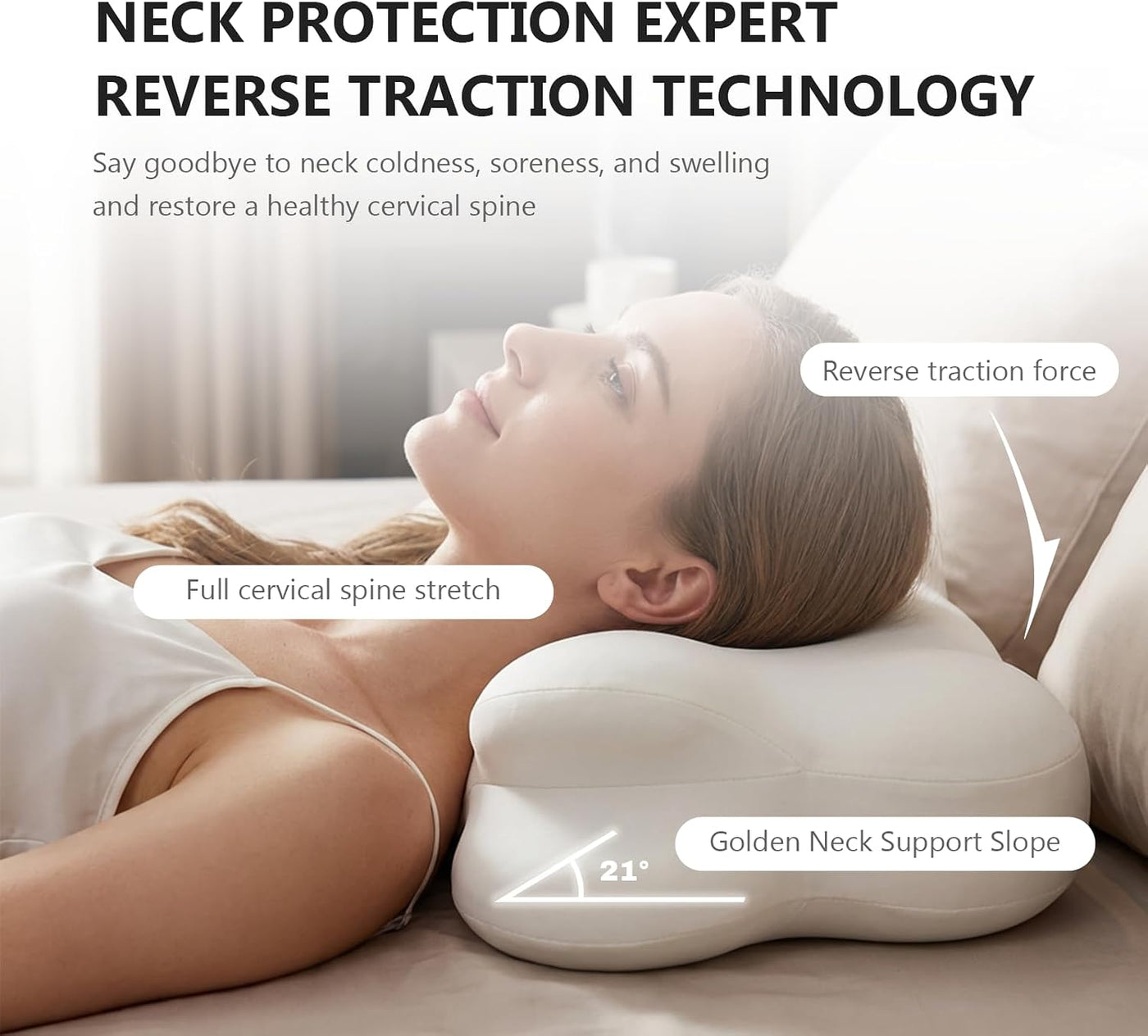 TGAHY Almohada Cloud de espuma viscoelástica ergonómica para el cue...