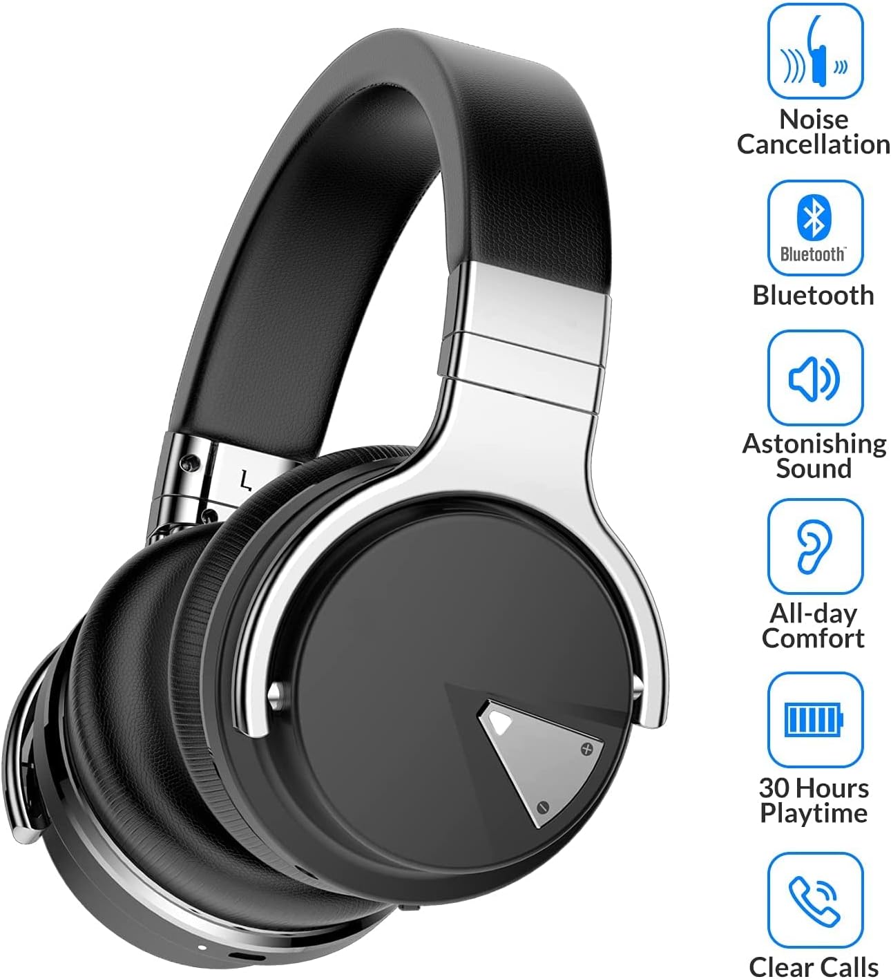 Silensys E7 Auriculares con cancelación activa de ruido Auriculares...