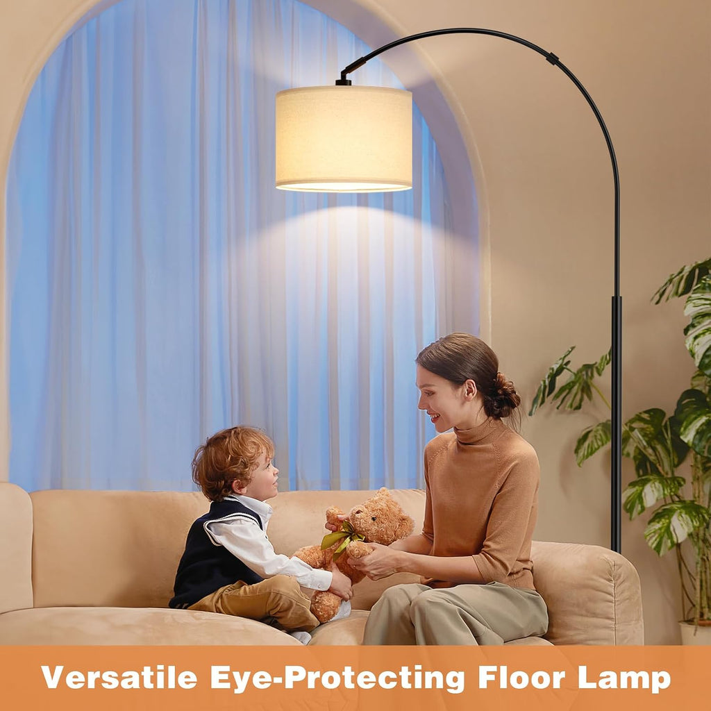 Ambimall Lámpara de pie de arco regulable de 70" con control re...