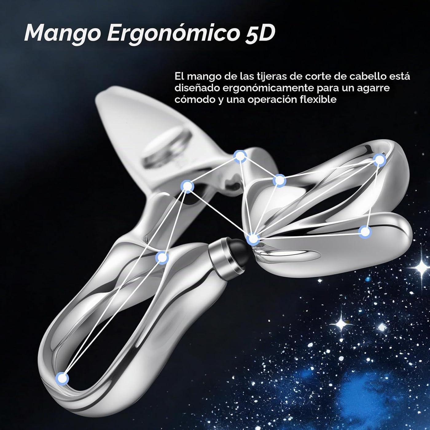 Tijeras de corte de cabello de 5.5 pulgadas, tijeras de peluquero p...