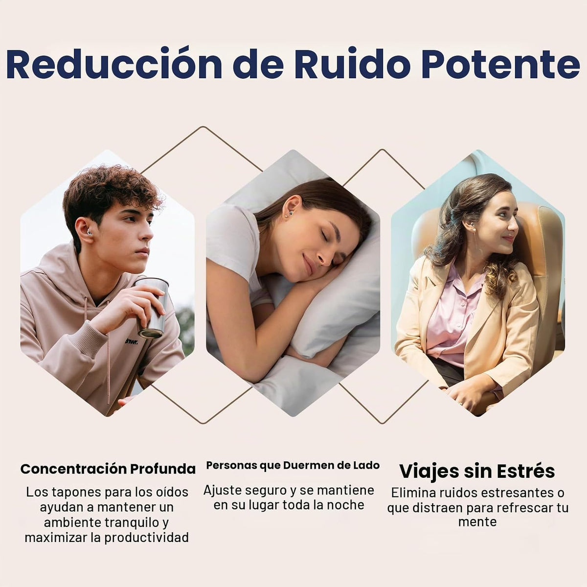 Softvox Tapones para los oídos para dormir 2 pares, ultra cómodos,...