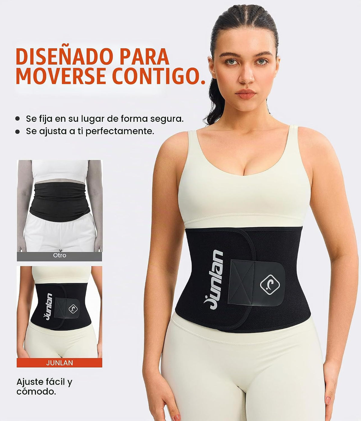 Junlan Entrenador de cintura para mujer - Banda de sudor para entre...