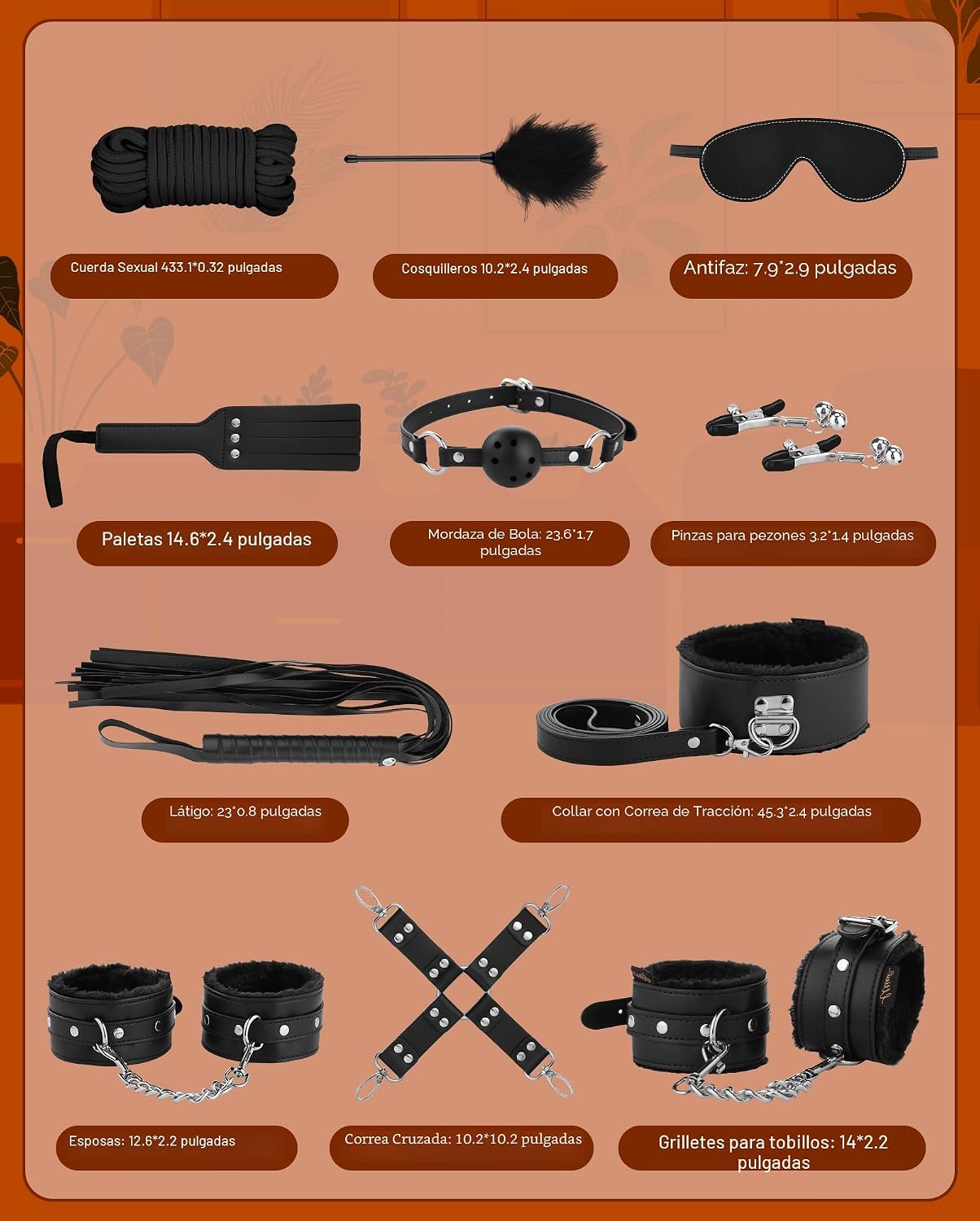 UTIMI BDSM Bondage Kit Juguetes sexuales, Restricciones sexuales de...