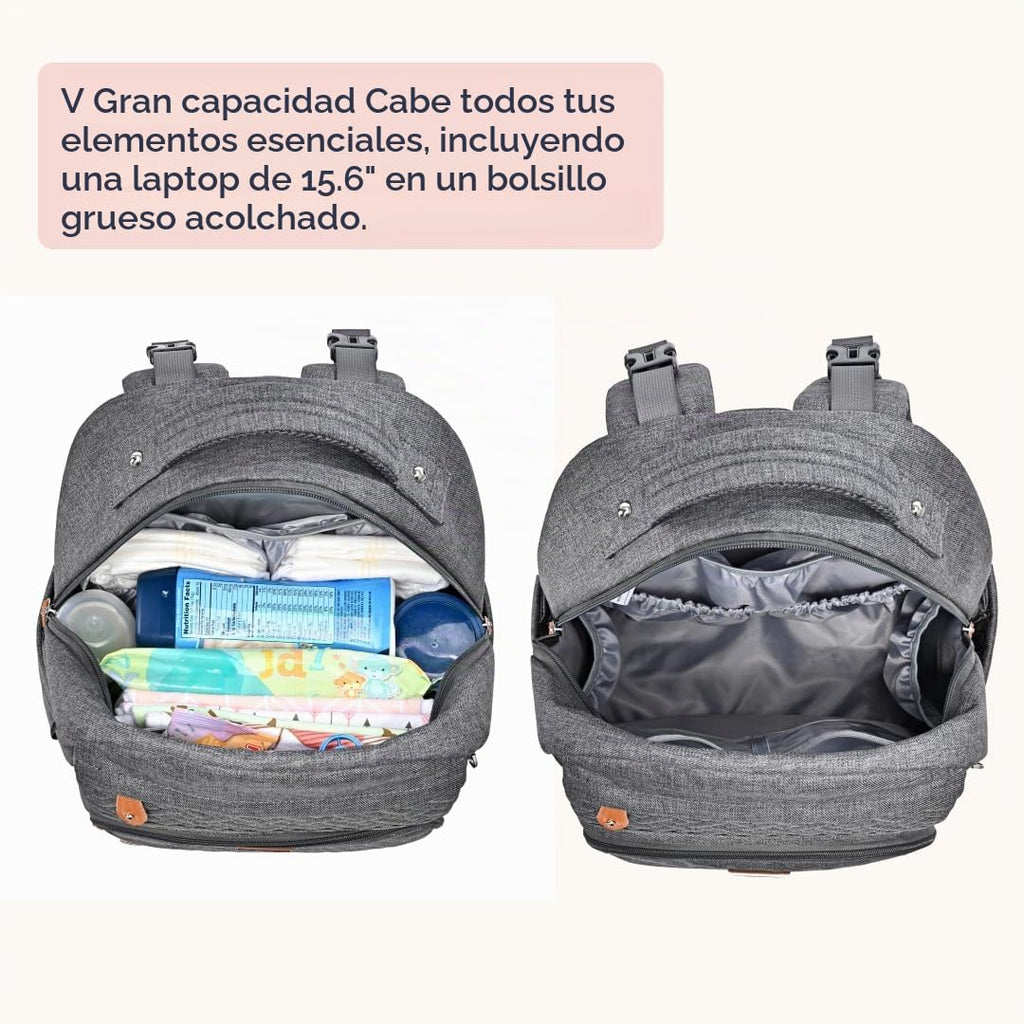 BabbleRoo - Mochila para pañales unisex con cambiador, funda para c...