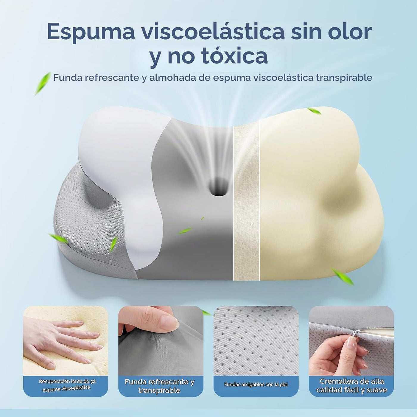 Almohada cervical para aliviar el dolor de cuello y hombros Almohad...