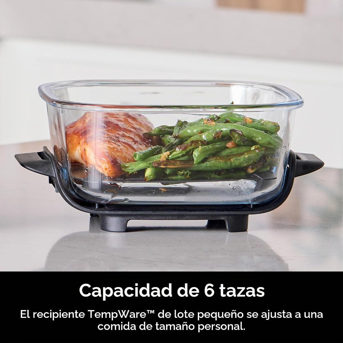 Ninja Juego de 6 recipientes de 2 paquetes de vidrio CleanCrisp par...