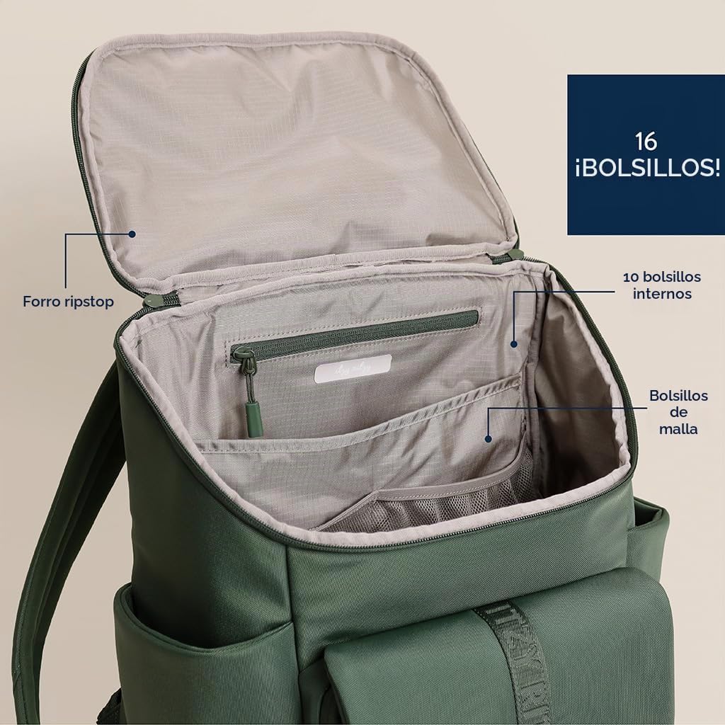 Itzy Ritzy Belong Bucket Backpack - Mochila ligera para pañales con...