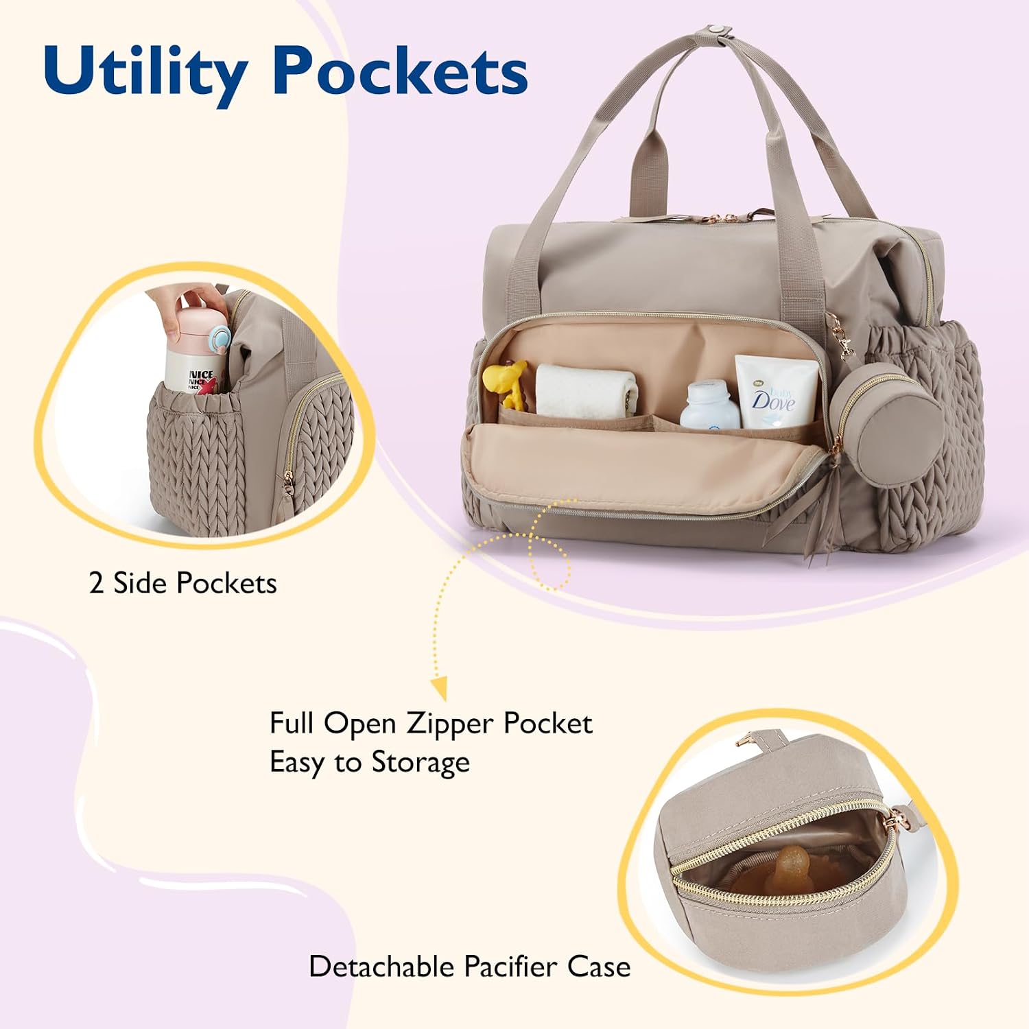 mommore - Bolso para pañales, bolsos de gran capacidad para viajes,...