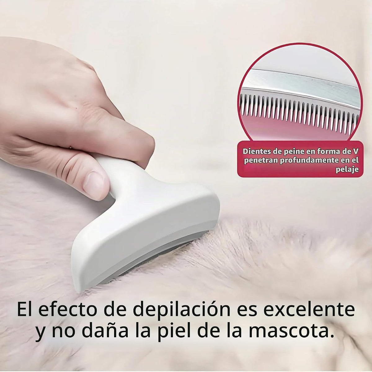 Treayes Cepillo blanco para perros pequeños para desprendimiento, p...
