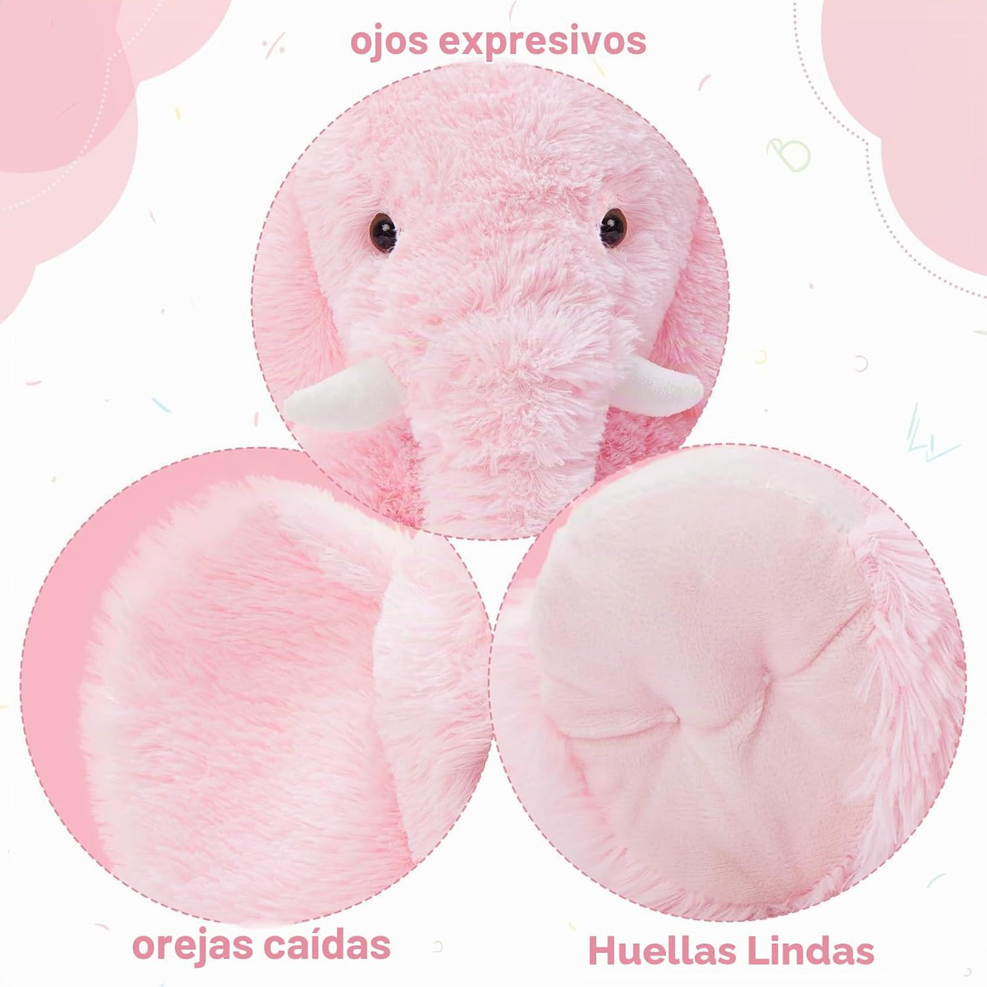 MorisMos Elefante Grande de Peluche, Elefante de 19.6 Pulgadas de P...