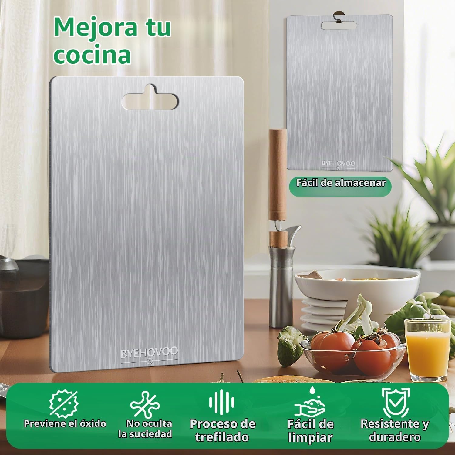 Tabla de Cortar de Titanio para Cocina, Tabla de Cortar de Titanio...