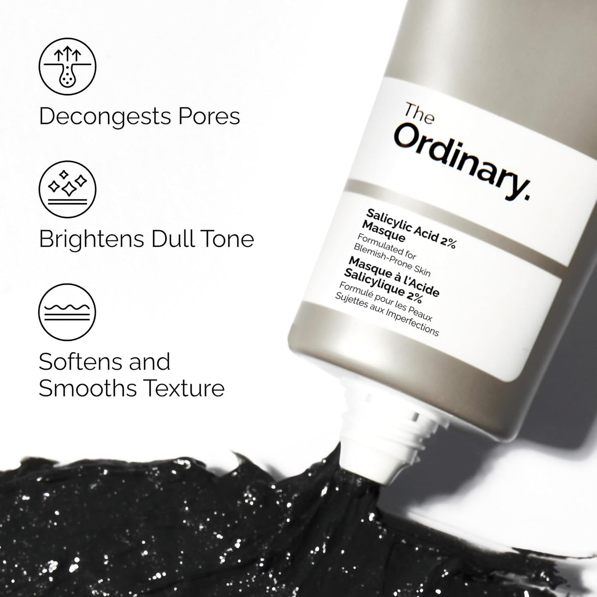 The Ordinary Mascarilla de ácido salicílico al 2%, mascarilla clari...