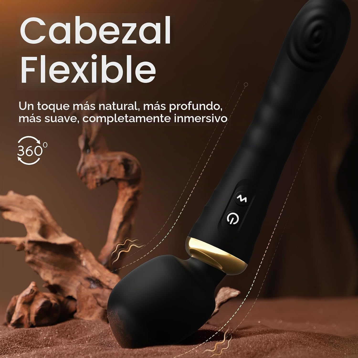 Allovü - Vibrador de varita con vibrador, masajeador de varita para...