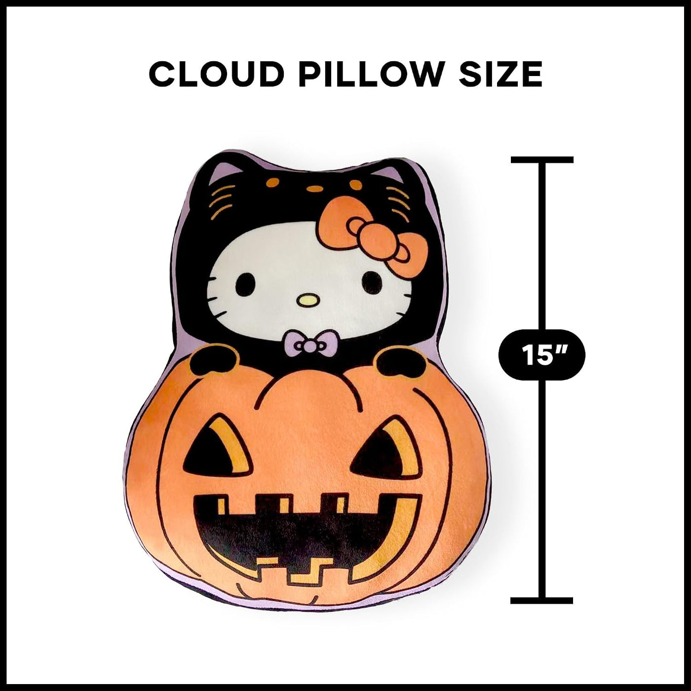 Sanrio Pumpkin Hello Kitty - Almohada de nube de Halloween de 11 pu...