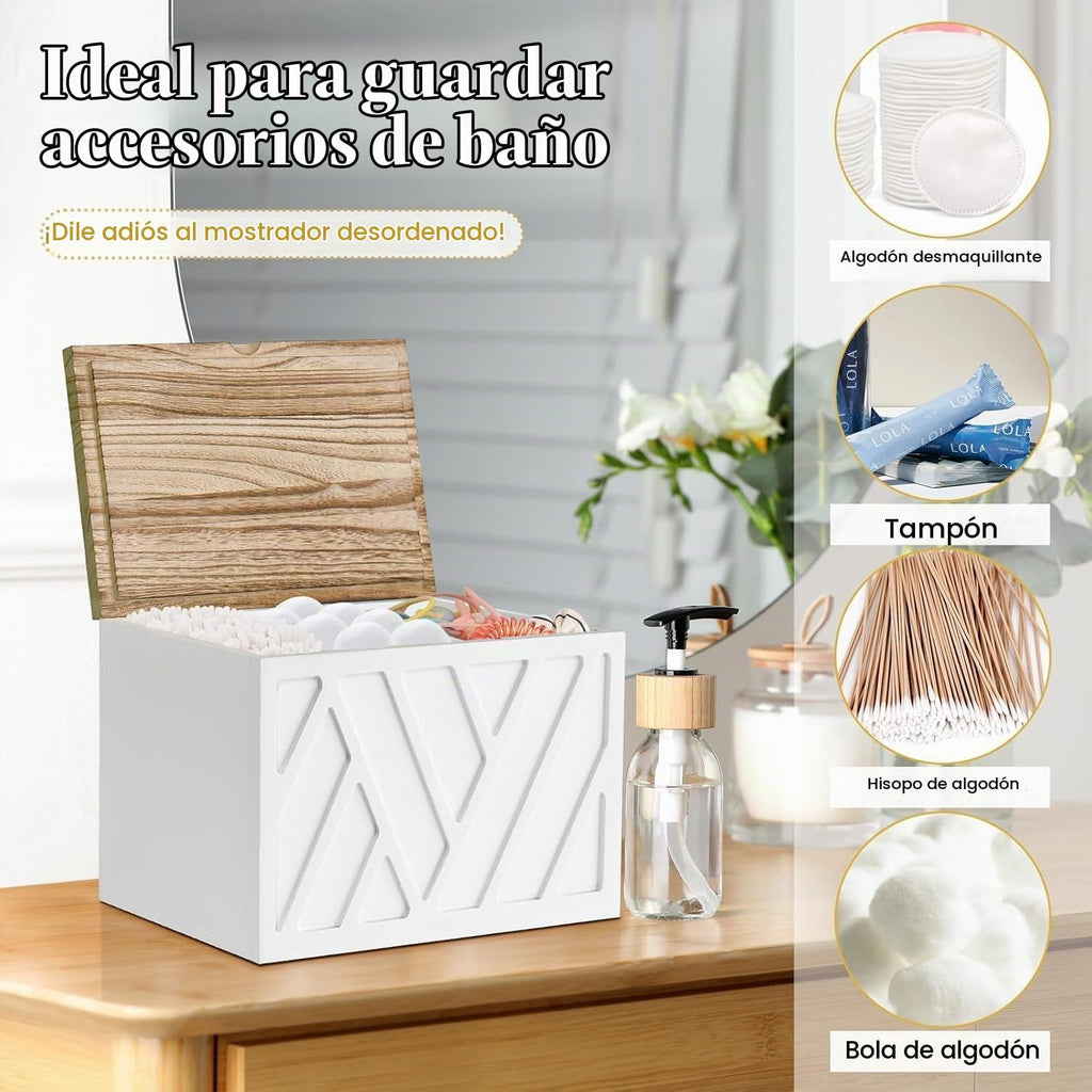 2 piezas de soporte para tampones blanco para decoración de baño, o...
