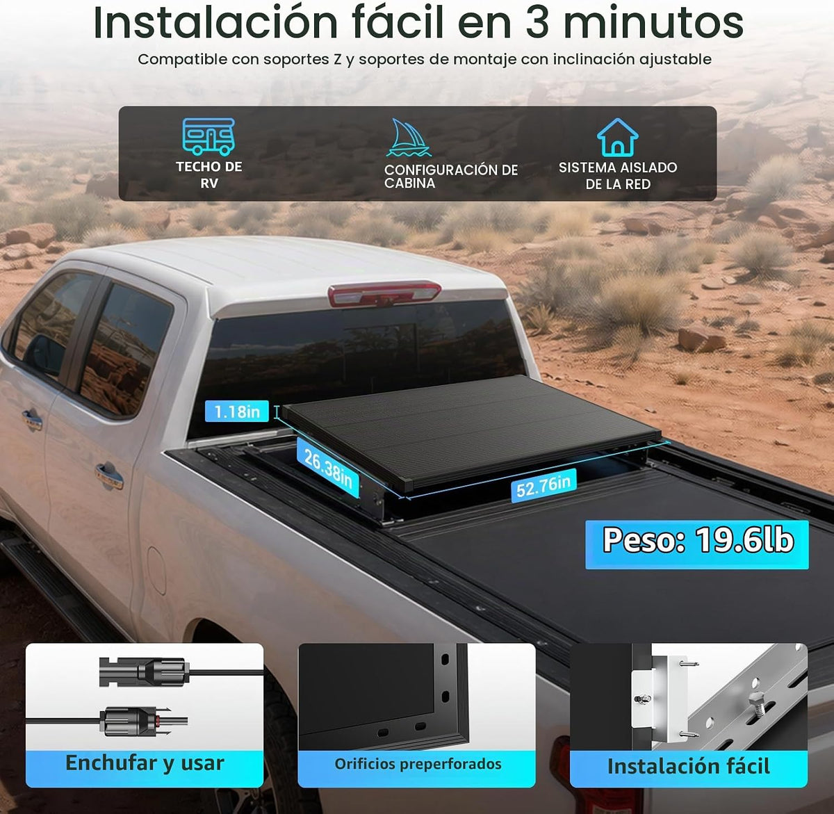 AeternaSol Panel solar mono de 400 W, 12 V, negro, paquete de 2, 20...