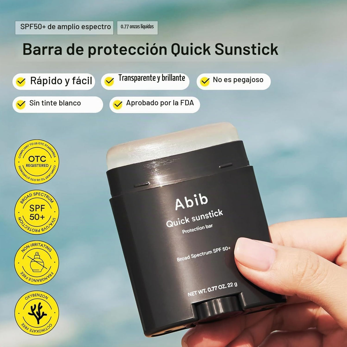 Abib Set de regalo con SPF sin fundición blanca 4EA, esenciales de...