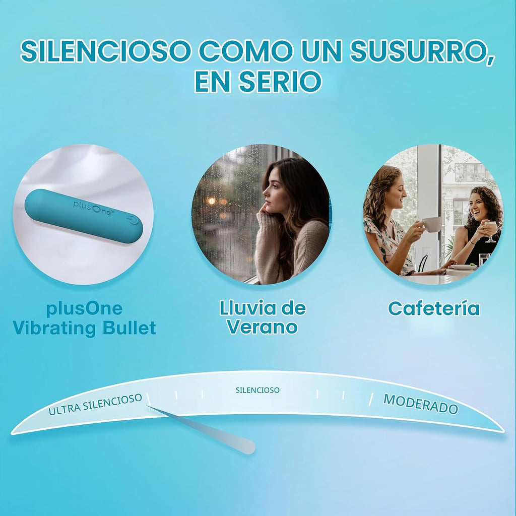 plusOne Vibrador bala para mujer, mini vibrador, silicona segura pa...