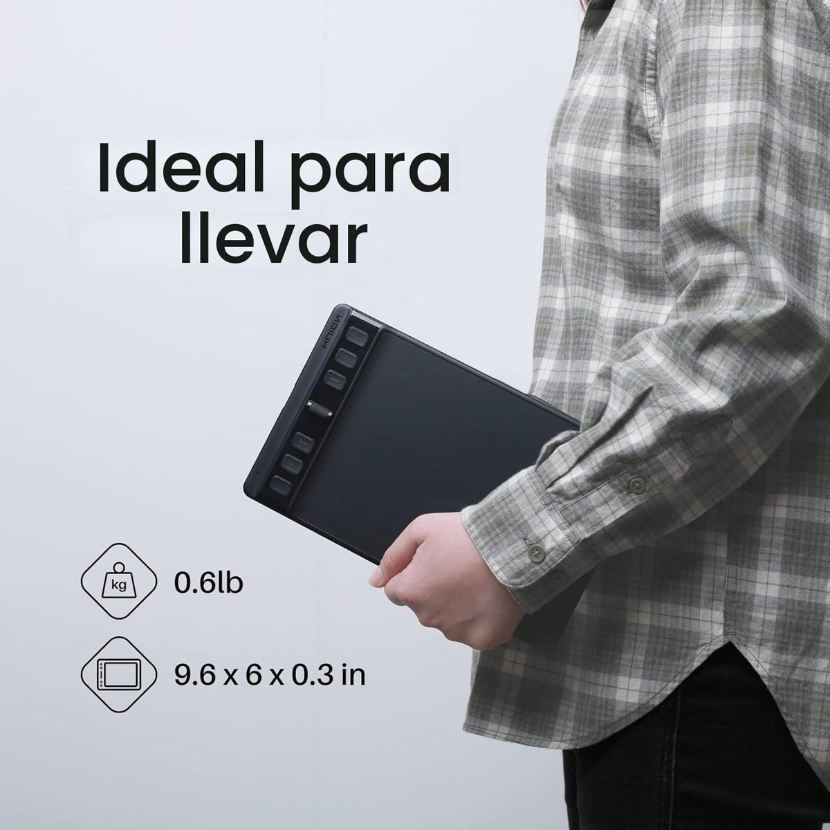 HUION Inspiroy 2 Tableta de dibujo pequeña con rueda de desplazamie...
