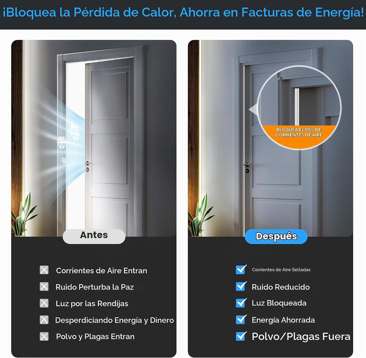 Ravinte Burlete de sellado de puerta, silicona en forma de D de 23...