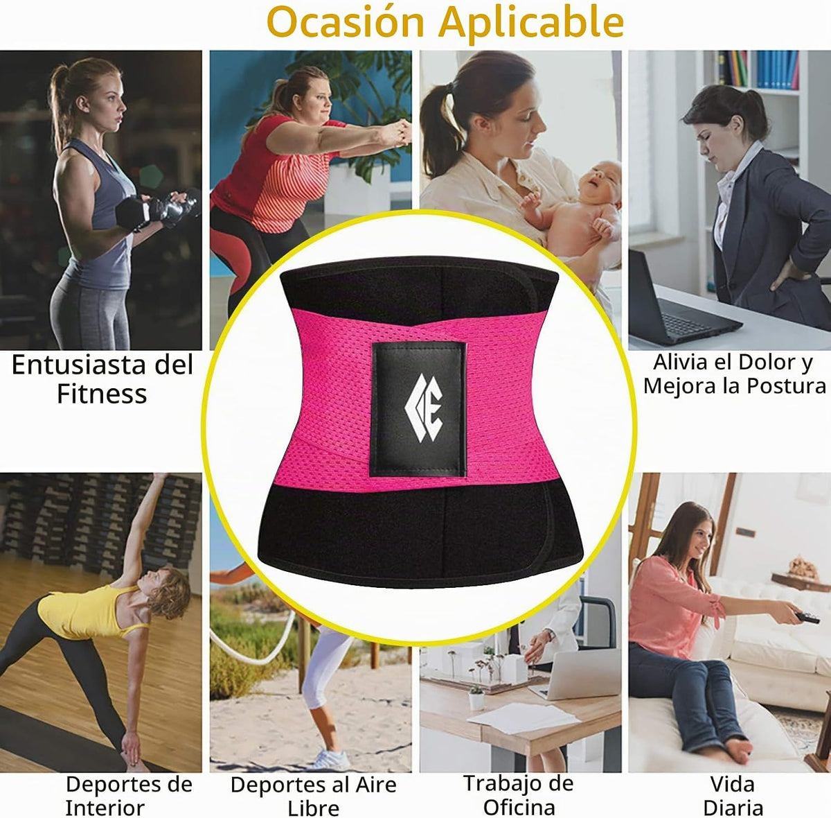 ChongErfei Cinturón de entrenamiento de cintura para mujeres y homb...