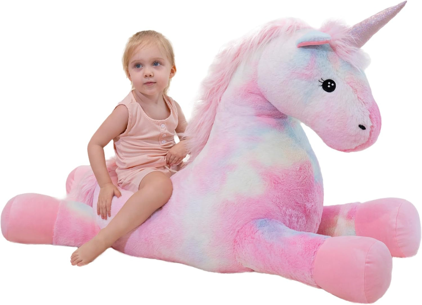GADXV Peluche de unicornio grande, regalo de unicornio de 44 pulgad...