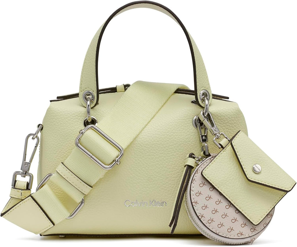 Calvin Klein Women's Cali Mini Satchel Crossbody Handbag