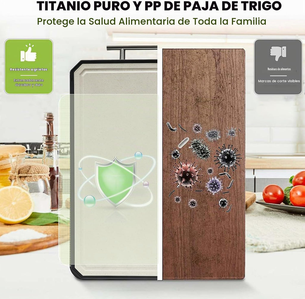Tabla de cortar de titanio para cocina, tabla de cortar de titanio...