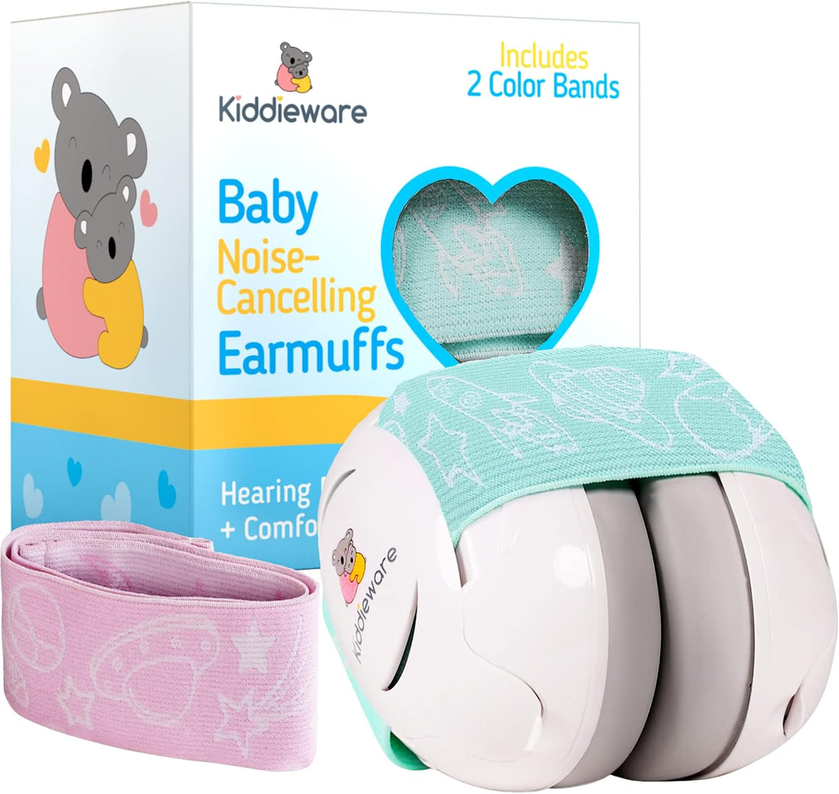 Kiddieware Auriculares con cancelación de ruido para bebés, orejera...