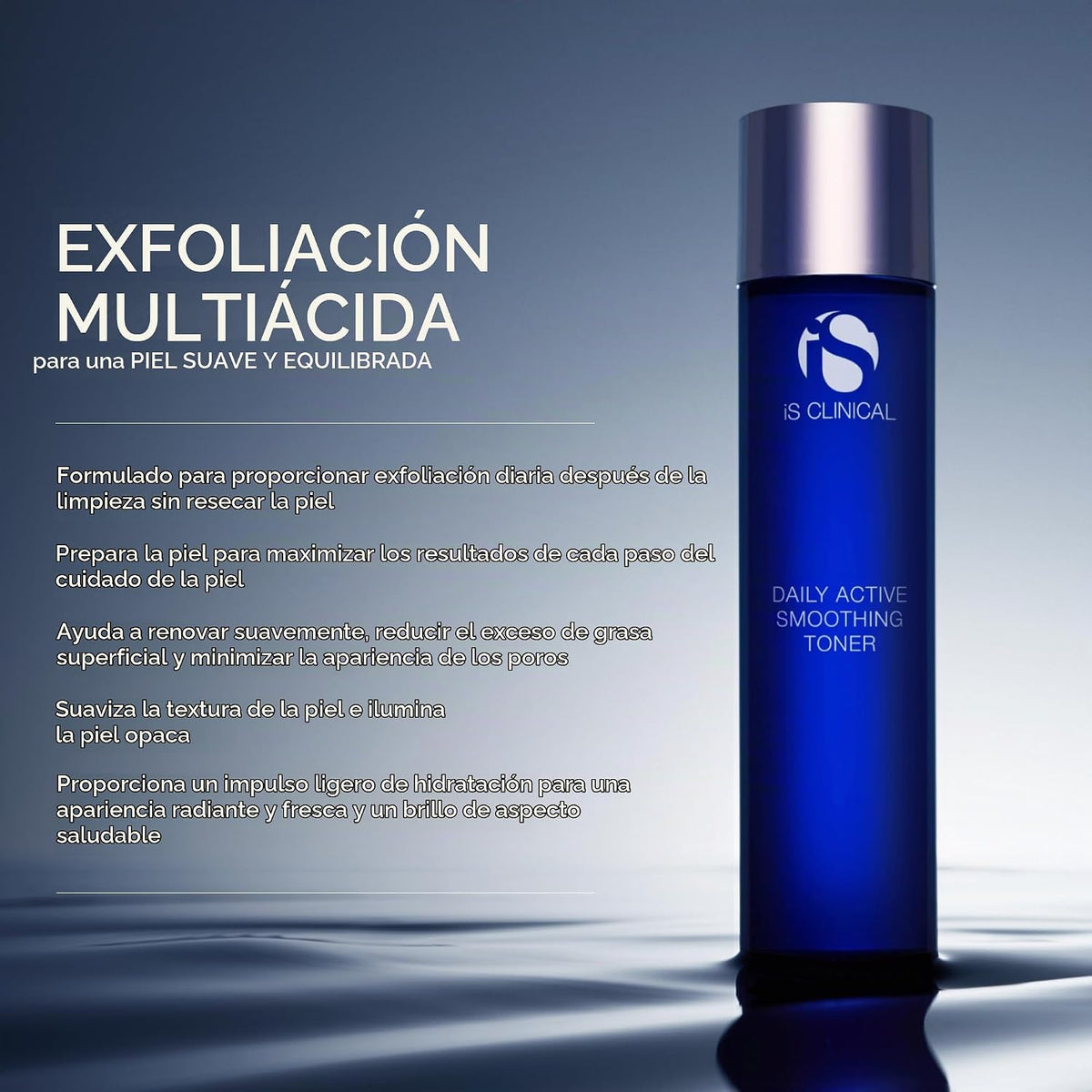 iS CLINICAL Tóner suavizante activo diario, AHA BHA Tónico exfolian...