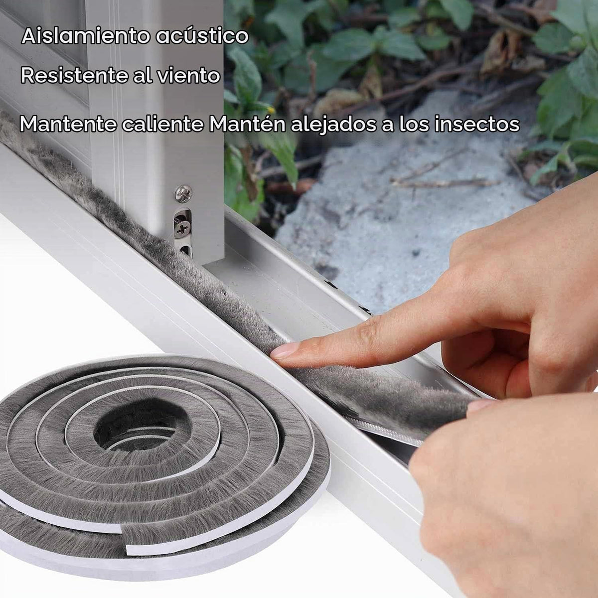 MILEQEE Burlete de fieltro para puertas, 33 pies, gris, 32.8 ft | B...