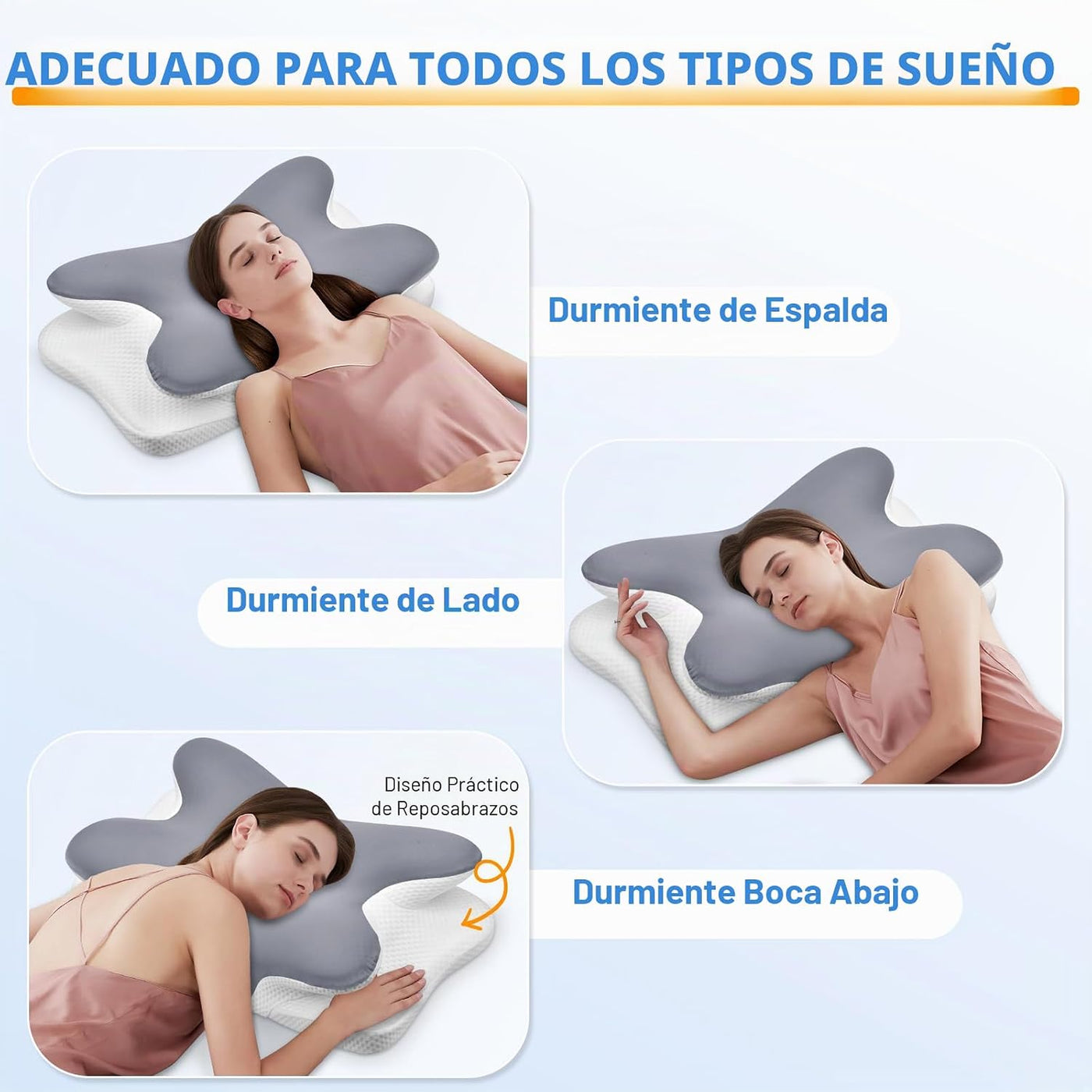 Ehomfory - Almohada cervical cervical, almohadas ergonómicas de esp...