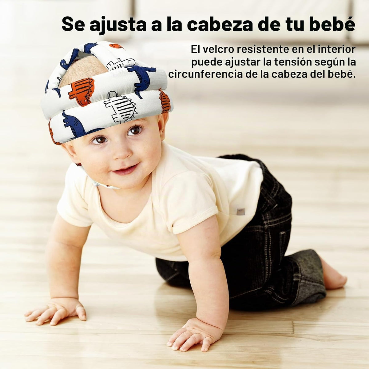 Protector de cabeza de bebé para gatear caminando, casco de bebé aj...