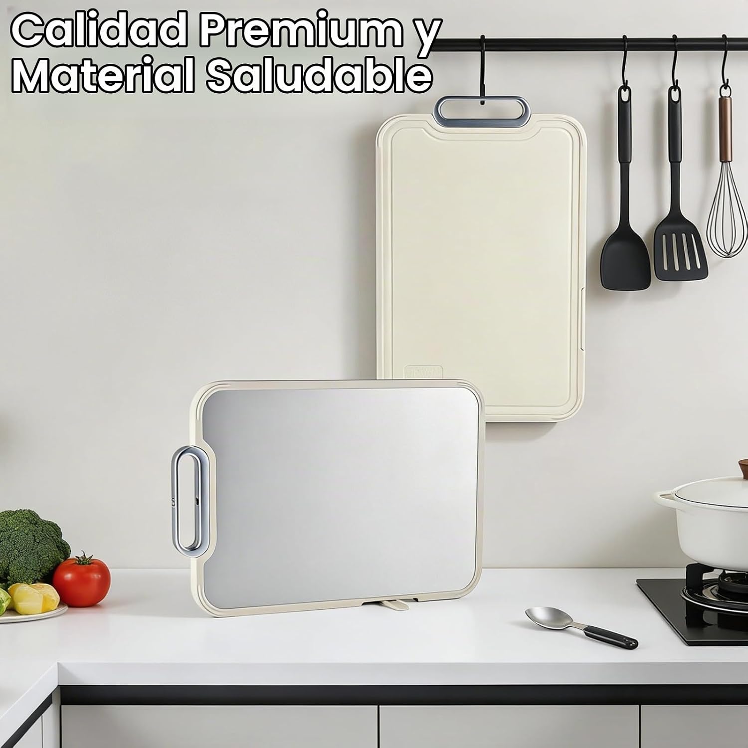 Tabla de cortar de titanio para cocina, tabla de cortar de titanio...