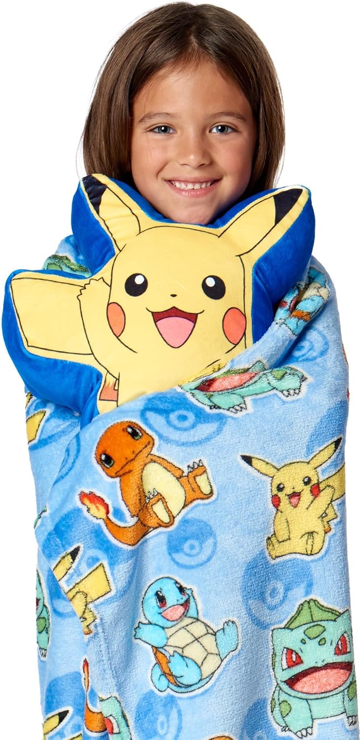 Juego de Manta y Abrazaderas Pokemon de Northwest, Lindo Pikachu, M...