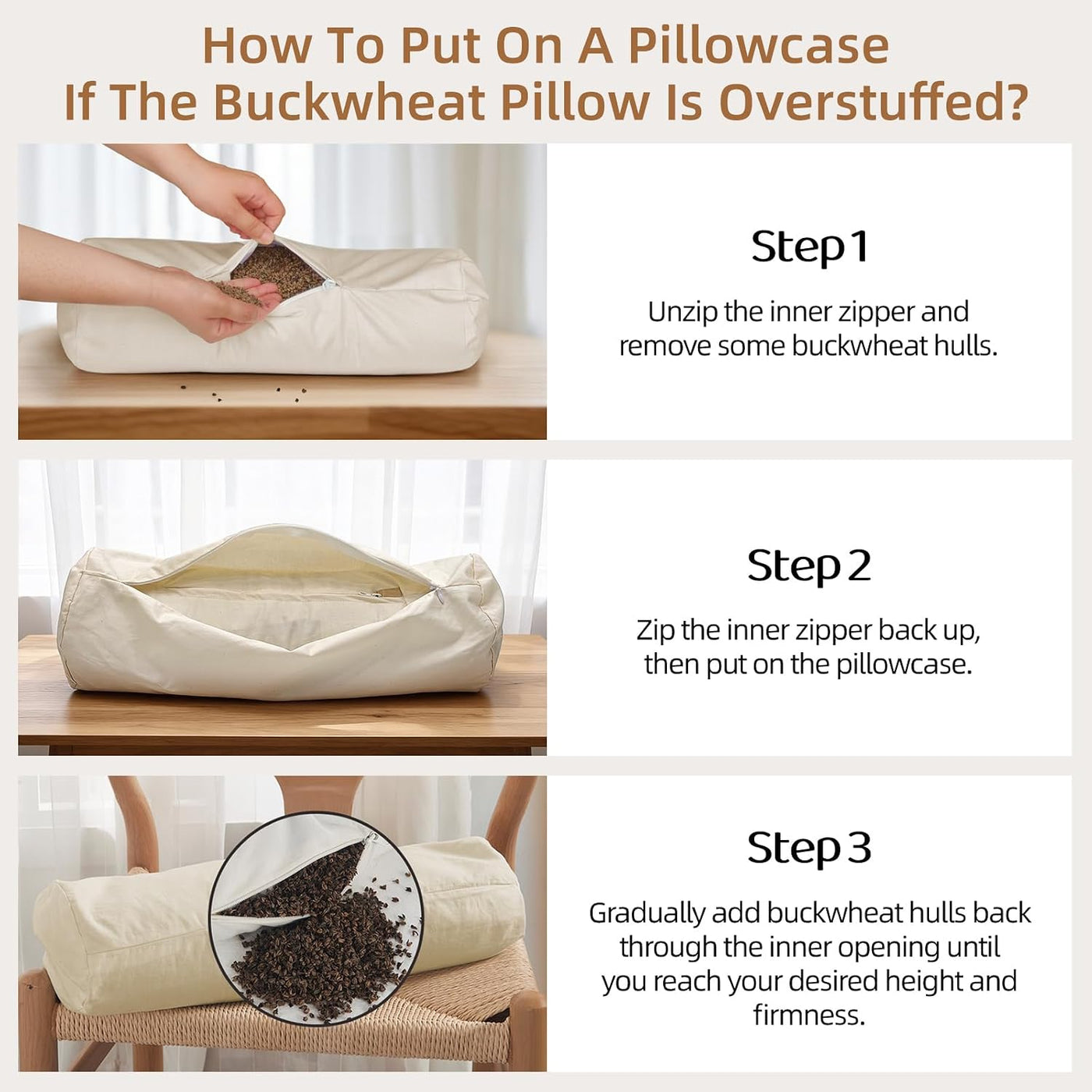 LOFE Almohada de Trigo Sarraceno \u2013 Almohada Cervical de Trigo...