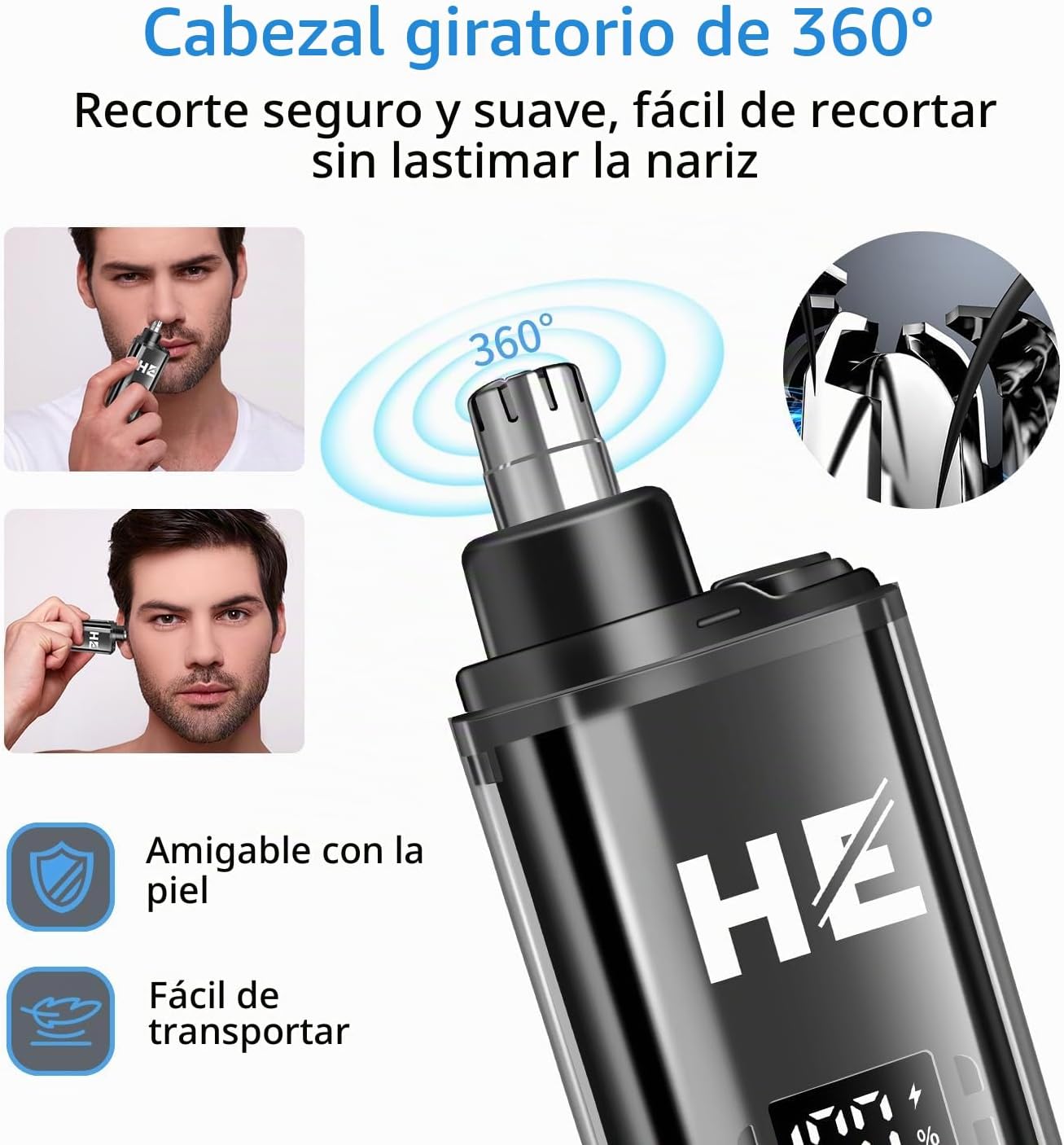 HIENA PRO - Cortadora de pelo inalámbrica para hombre, kit de peluq...